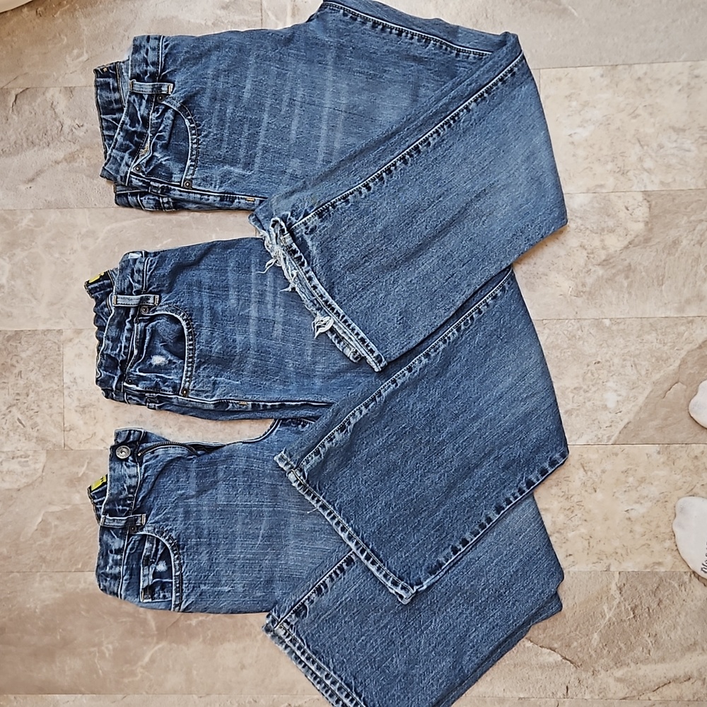 Old Navy Boys' Boot-cut Jeans. 3 pairs.